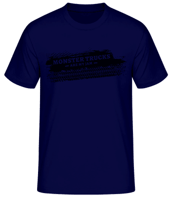Monster Truck Tire Track - Männer Basic T-Shirt - Marine - Vorne