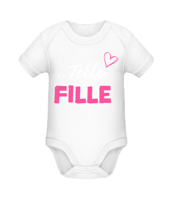 Telle Fille - Body manches courtes bio - Blanc - Devant