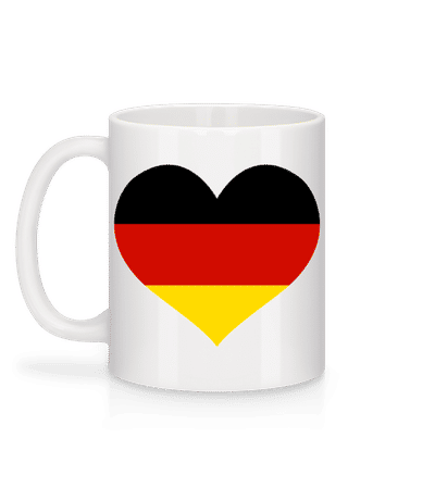 Deutschland Fahne Herz - Tasse - Weiß - Hinten