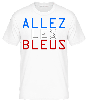Allez Les Bleus - Männer Basic T-Shirt - Weiß - Vorne