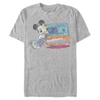 Disney Classics - Micky Maus - Mickey Tapes - Männer T-Shirt - Grau meliert - Vorne