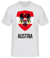 Austria - Pánske basic tričko - Melírovo šedá - Predné