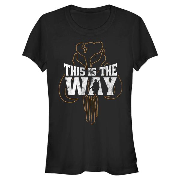Preview: Star Wars - The Mandalorian - Text Way - Women's T-Shirt - Black - Front