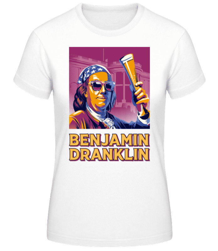 Vorschau: Benjamin Dranklin - Frauen T-Shirt B&C - Weiß - Vorne