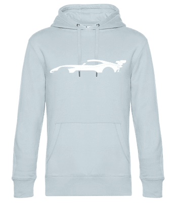 'Aston Martin Vulcan' Silhouette - Männer Standard Hoodie - Hellblau - Vorne