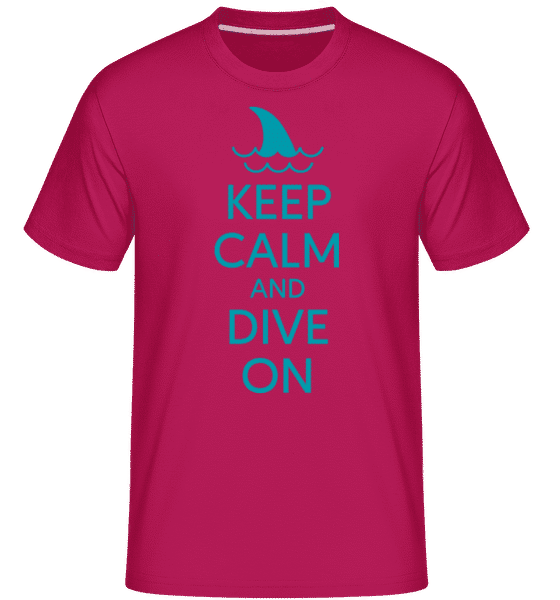 Preview: Keep Calm Dive On -  Shirtinator Men's T-Shirt - Magenta - Front