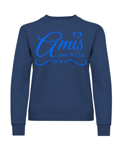 Aperçu: Amis Pour La Vie - Sweatshirt Femme - Bleu marine - Devant