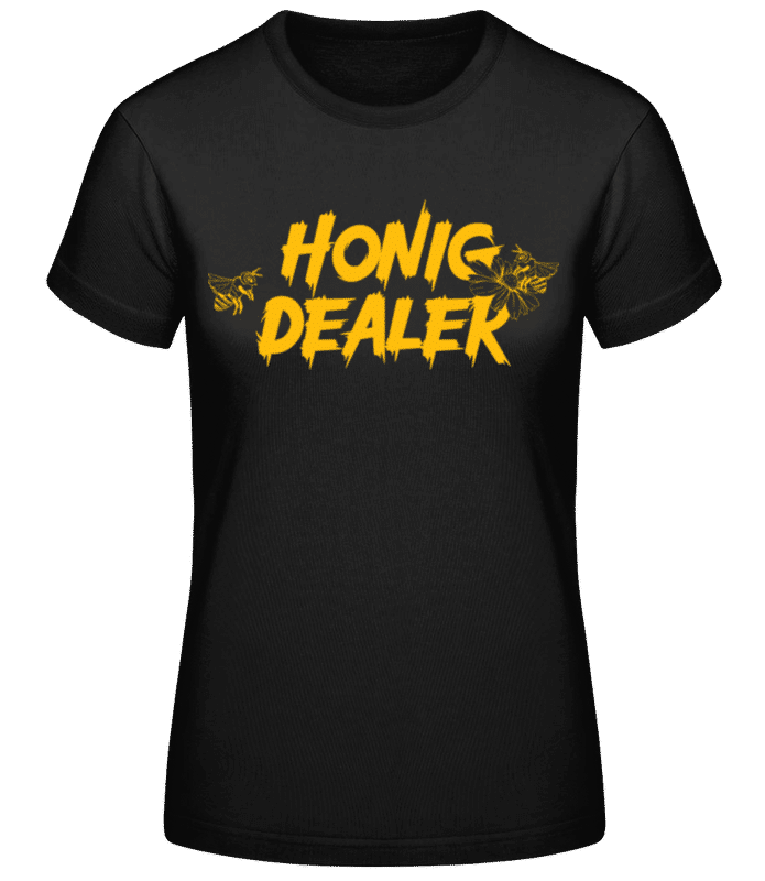 Vorschau: Honig Dealer - Frauen Basic T-Shirt - Schwarz - Vorne