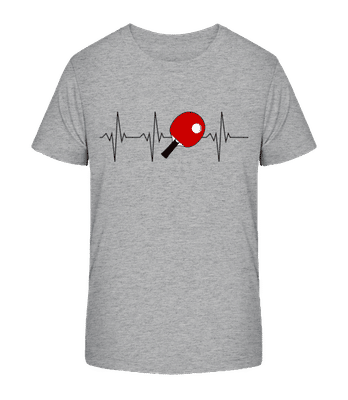 Stolný tenis Heartbeat - Detské bio tričko Stanley Stella 2.0 - Melírovo šedá - Predné