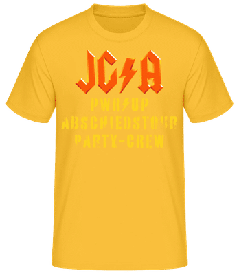 JGA Abschiedstour Party-Crew - Männer T-Shirt B&C - Goldgelb - Vorne