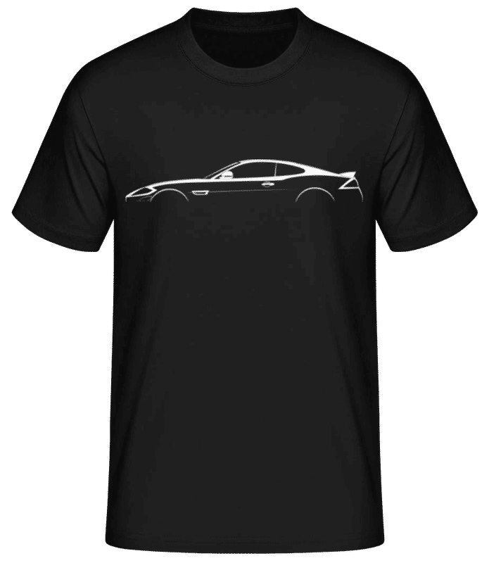 Náhled: 'Jaguar XKR-S' Silhouette - Pánské basic tričko - Černá - Napřed