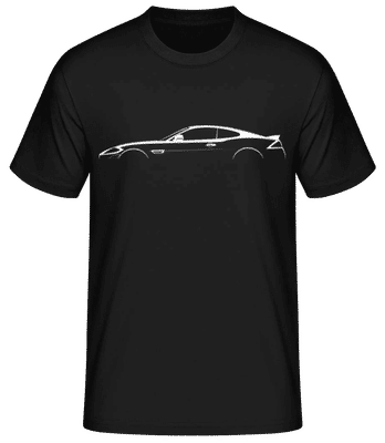 'Jaguar XKR-S' Silhouette - Männer Basic T-Shirt - Schwarz - Vorne