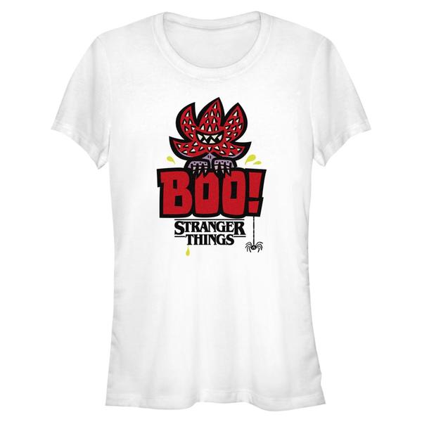 Aperçu: Netflix - Stranger Things - Demogorgon Boo - Halloween - Femme T-shirt - Blanc - Devant