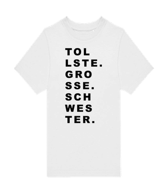 Tollste Grosse Schwester - Kinder T-Shirt B&C - Weiß - Vorne