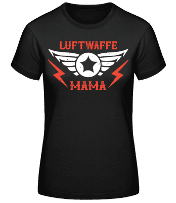 Luftwaffe Mama - Frauen Basic T-Shirt - Schwarz - Vorne