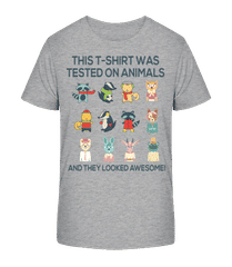 This Shirt Was Tested On Animals · T-shirt bio Enfant Stanley Stella 2.0