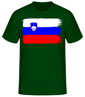 Country Flag Slovakia - Camiseta básica para hombre - Verde botella - delante