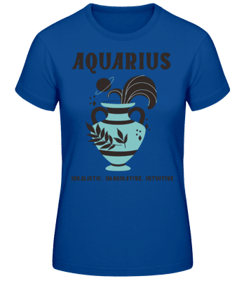 Aquarius - Frauen Basic T-Shirt - Royalblau - Vorne