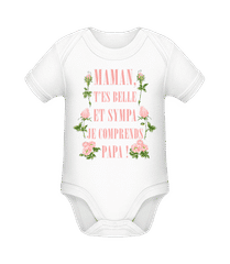 Maman T’es Belle · Body manches courtes bio