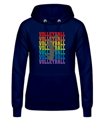 Volleyball Retro Woman - Sudadera con capucha para mujer - Marino - delante
