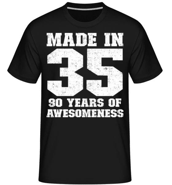 Aperçu: 90 Years Of Awesomeness -  T-Shirt Shirtinator homme - Noir - Devant
