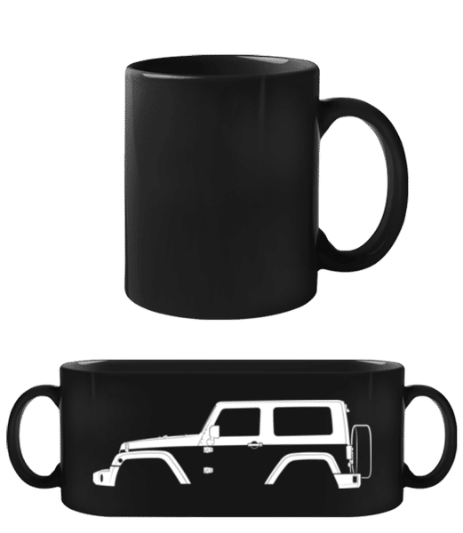 Preview: 'Jeep Wrangler (JK)' Silhouette - Black Mug - Black - Front