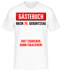 Gästebuch 70 Geburtstag · Männer Basic T-Shirt