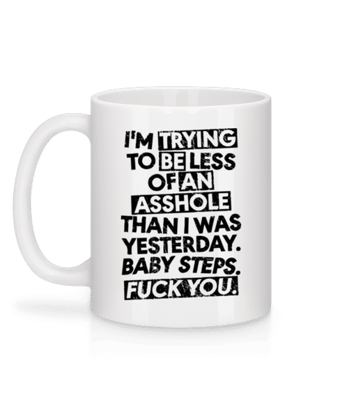 Aperçu: I'm Trying But Fuck You - Mug en céramique blanc - Blanc - Derrière