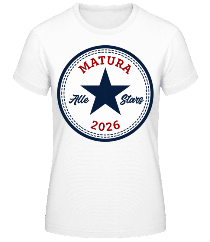 Vorschau: Matura Allstars 2025 - Frauen Basic T-Shirt - Weiß - Vorne