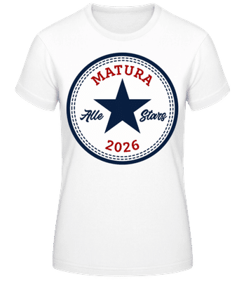 Matura Allstars 2025 - Frauen Basic T-Shirt - Weiß - Vorne