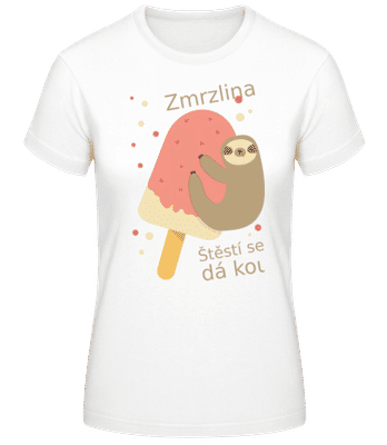 Zmrzlina Štěstí Se Přece Dá Koupit - Dámské basic tričko - Bílá - Napřed