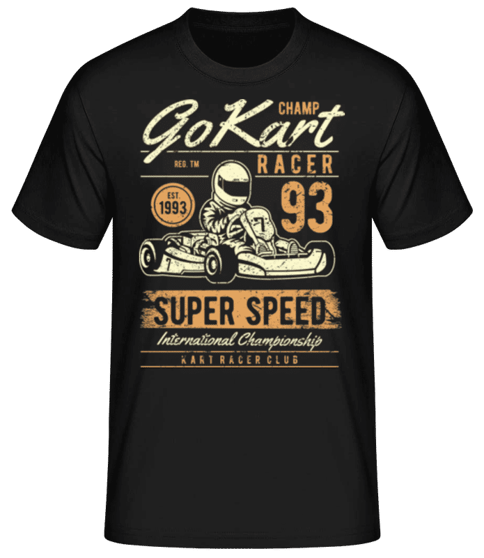 Vorschau: Go Kart Racer - Männer Basic T-Shirt - Schwarz - Vorne