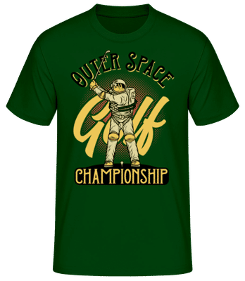 Space Golf Championship - Männer Basic T-Shirt - Flaschengrün - Vorne