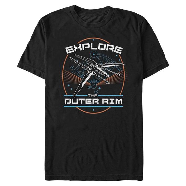 Aperçu: Star Wars - High Republic - Logo Explore Outer Rim - Homme T-shirt - Noir - Devant