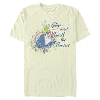 Disney Classics - Alice in Wonderland - Alice Smell the Flowers - Men's T-Shirt - Cream - Front