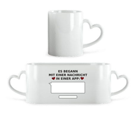 Valentinstag App - Herztasse - Weiß - Vorne