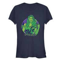 Marvel - She-Hulk Attorney at Law - She-Hulk Color Block Circle Badge - Women's T-Shirt - Navy - Front