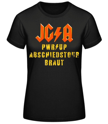 JGA Abschiedstour Braut - Frauen T-Shirt B&C - Schwarz - Vorne