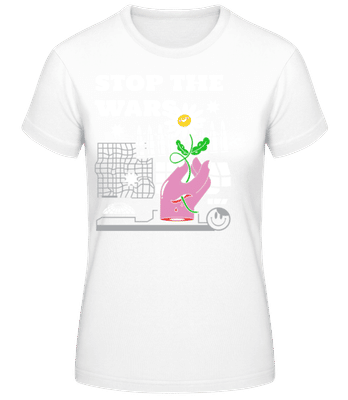 Stop War - Women's Basic T-Shirt - White - Front