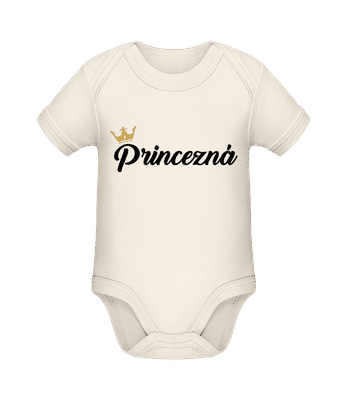 Princezná - Bio body pre deti - Krémová - Predné