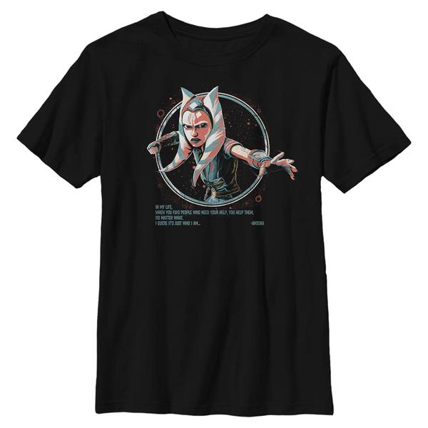 Aperçu: Star Wars - The Clone Wars - Ahsoka Just Who I Am - Enfant T-shirt - Noir - Devant
