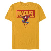 Marvel - Spider-Man - Spider-Man Brick Spidey - Men's T-Shirt - Golden yellow - Front
