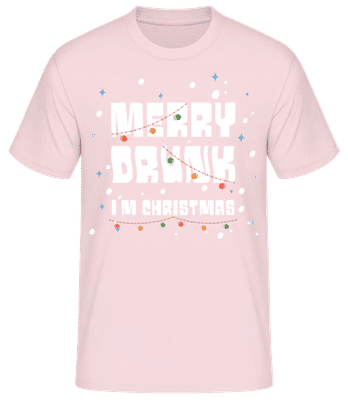 Merry Drunk - Men's Basic T-Shirt - Pink - Front