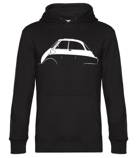 'BMW Isetta' Silhouette - Sweat à capuche premium Unisexe - Noir - Devant