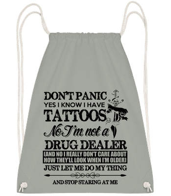 Tattoo Don't Panic - Sac à dos Drawstring - Anthracite - Vorn