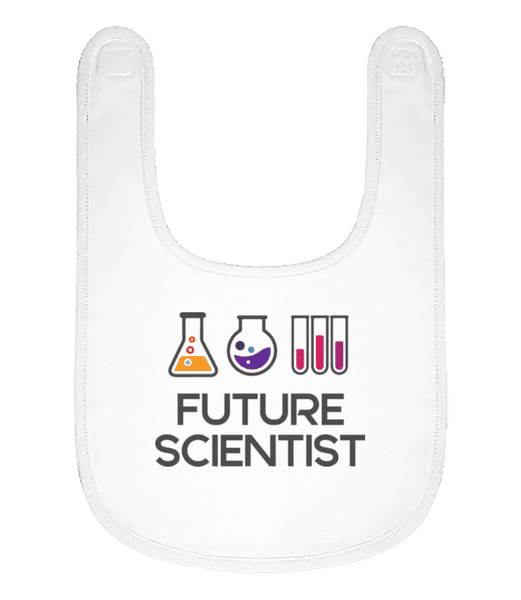 Aperçu: Future Scientist - Bavoir Bébé bio - Blanc - Devant
