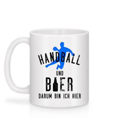 Handball Und Bier - Tasse - Weiß - Hinten
