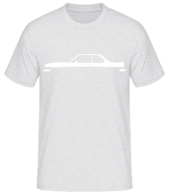 'Opel Ascona 400' Silhouette - Pánske basic tričko - Melírovo šedá - Predné