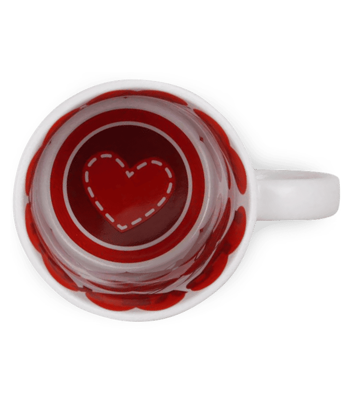 Aperçu: Mug personnalisé de Saint-Valentin avec cœur (à l’intérieur) - Blanc - Droite