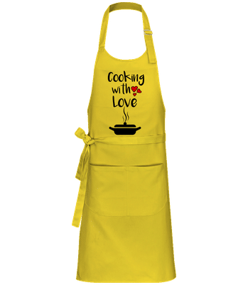 Cooking With Love - Professional Apron - Yellow - Front